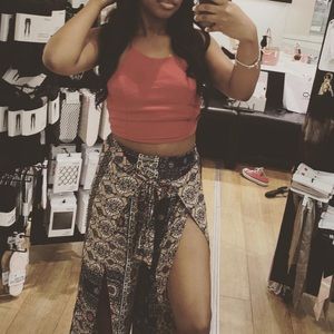 Boho split pants and top